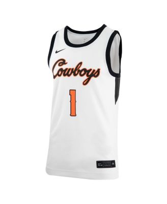 Men's White Oklahoma State Cowboys Retro Replica Basketball Jersey