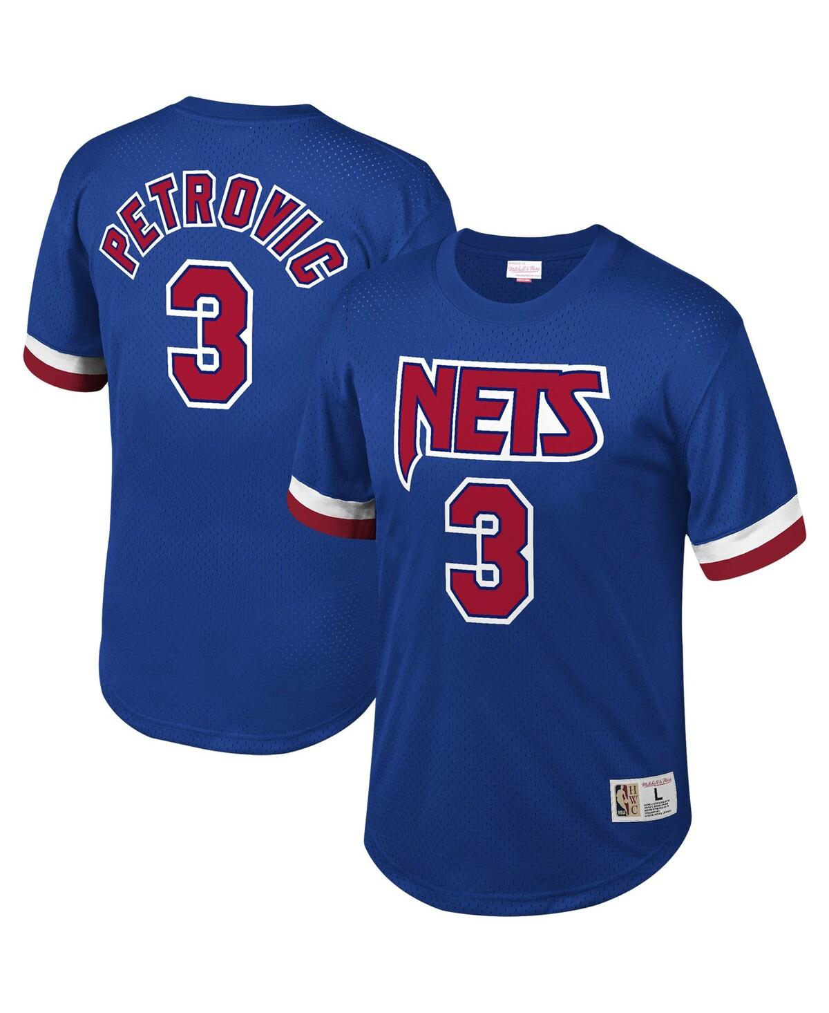 Mitchell & Ness Men's  Drazen Petrovic Royal New Jersey Nets Mesh T-shirt In Royal