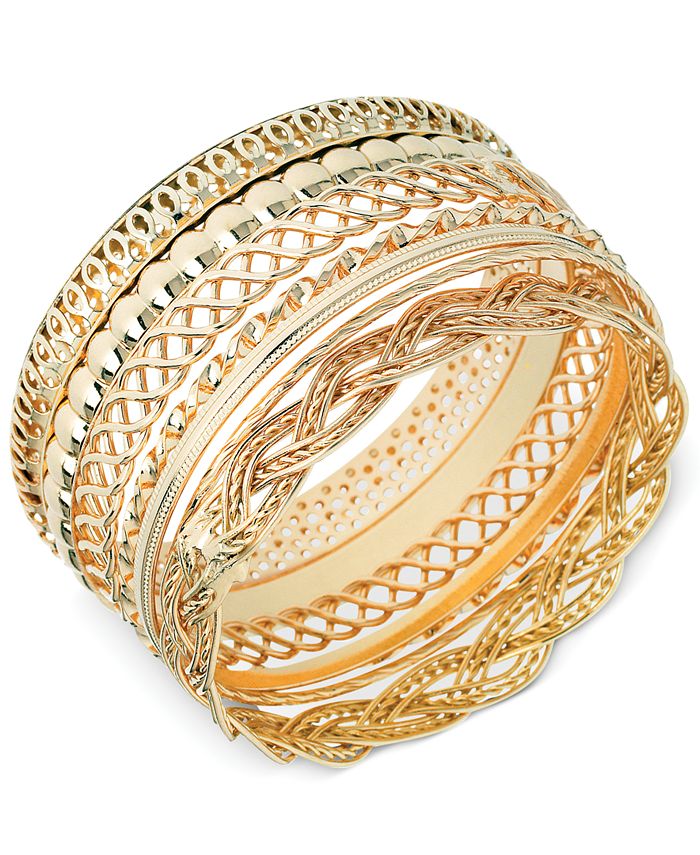 GUESS - Textured Bangle Bracelet Set