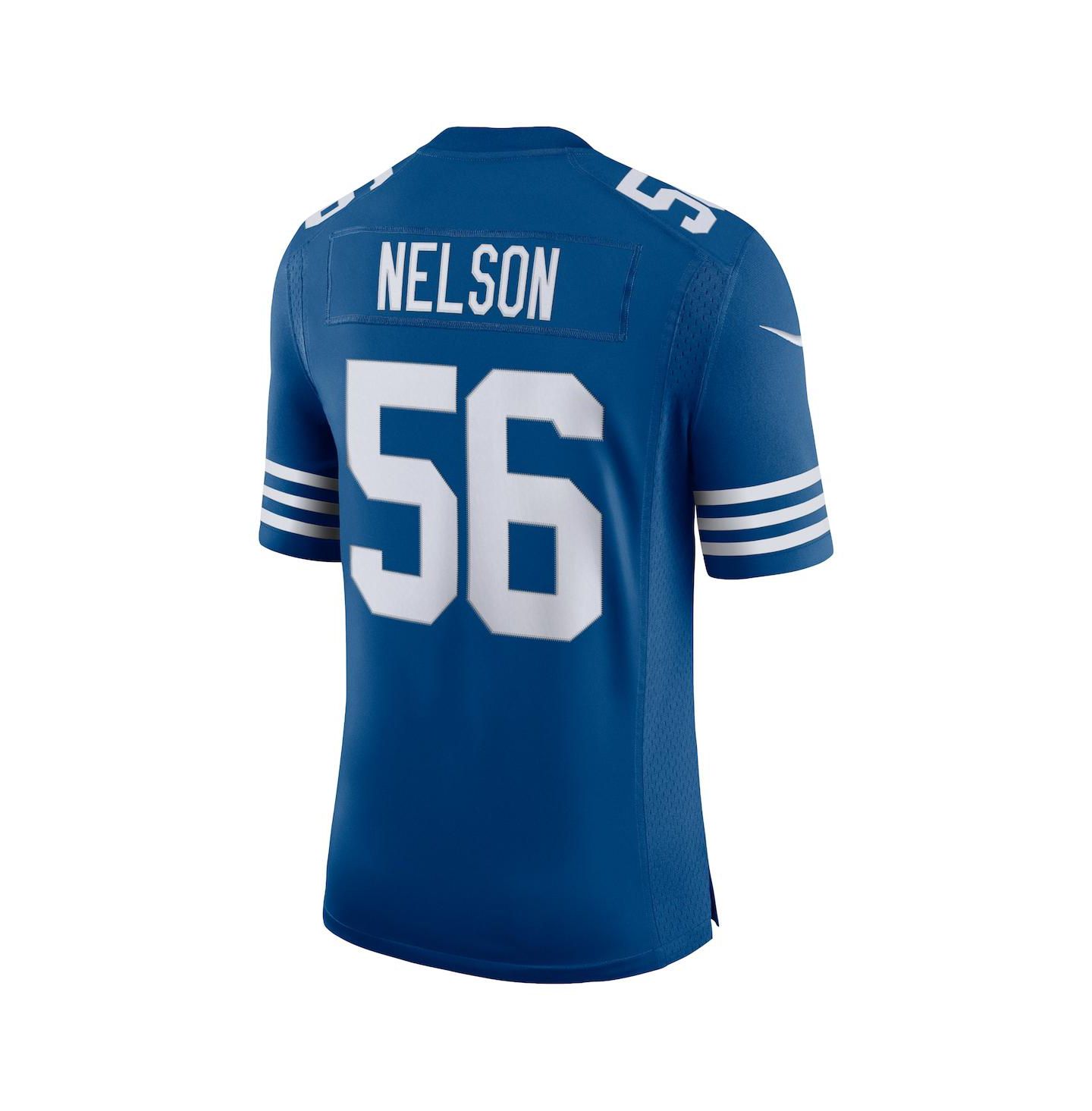 Мужской топ Nike Quenton Nelson Royal Indianapolis Colts Alternate Vapor Limited Jersey — фото 4