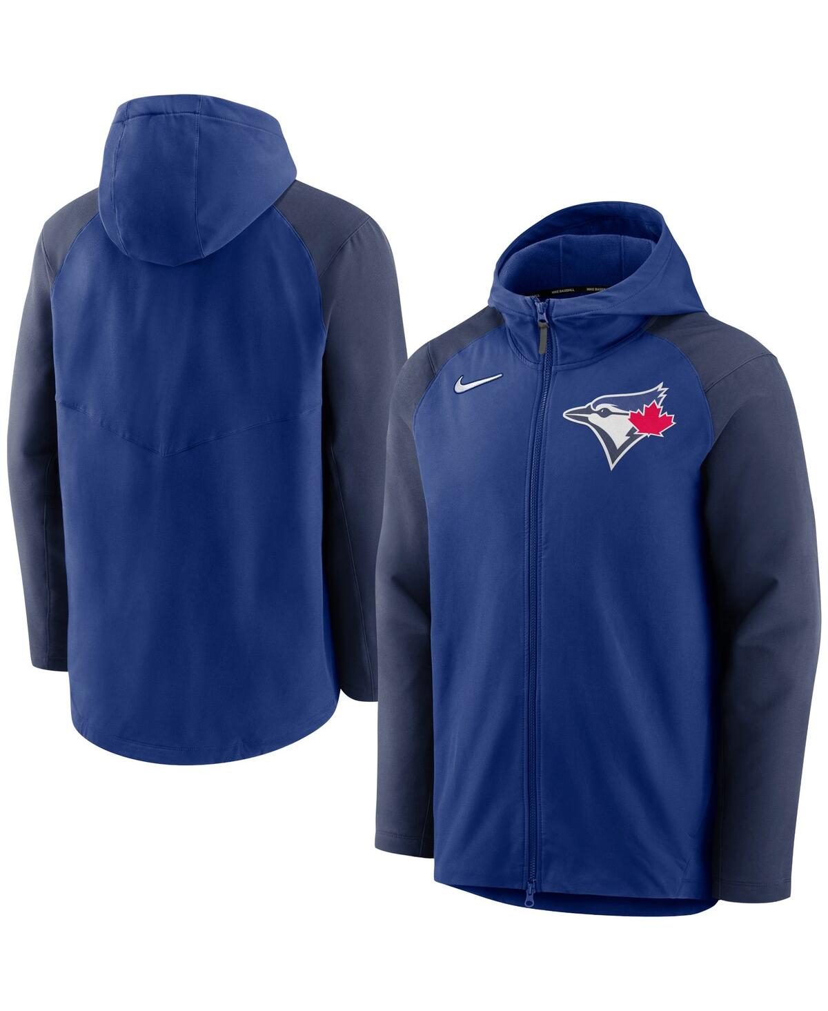 Nike Men's  Royal, Navy Toronto Blue Jays Authentic Collection Performance Raglan Full-zip Hoodie In Royal,navy