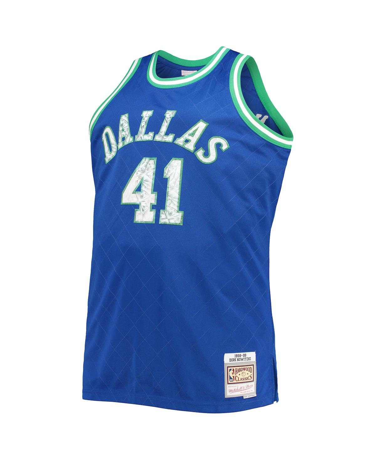 Men's Mitchell & Ness Dirk NowitzkiDallas Mavericks Big and Tall 1998-99 Nba 75th Anniversary Diamond Swingman Jersey - Royal