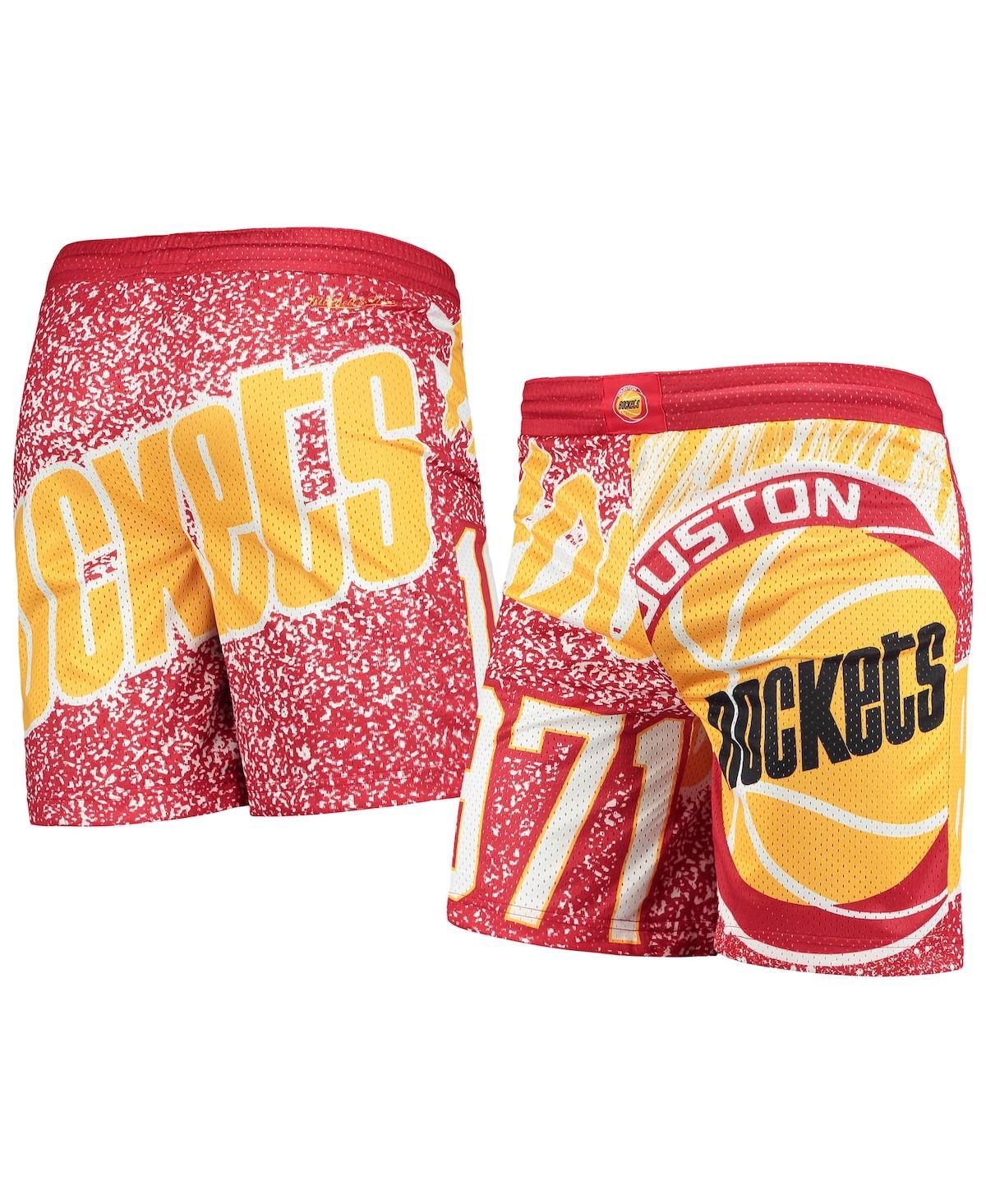 Shop Mitchell & Ness Big Boys  Red Houston Rockets Hardwood Classics Jumbotron Shorts