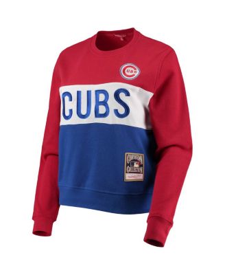 Women's Royal Chicago Cubs Color Block 2.0 Pullover Sweatshirt