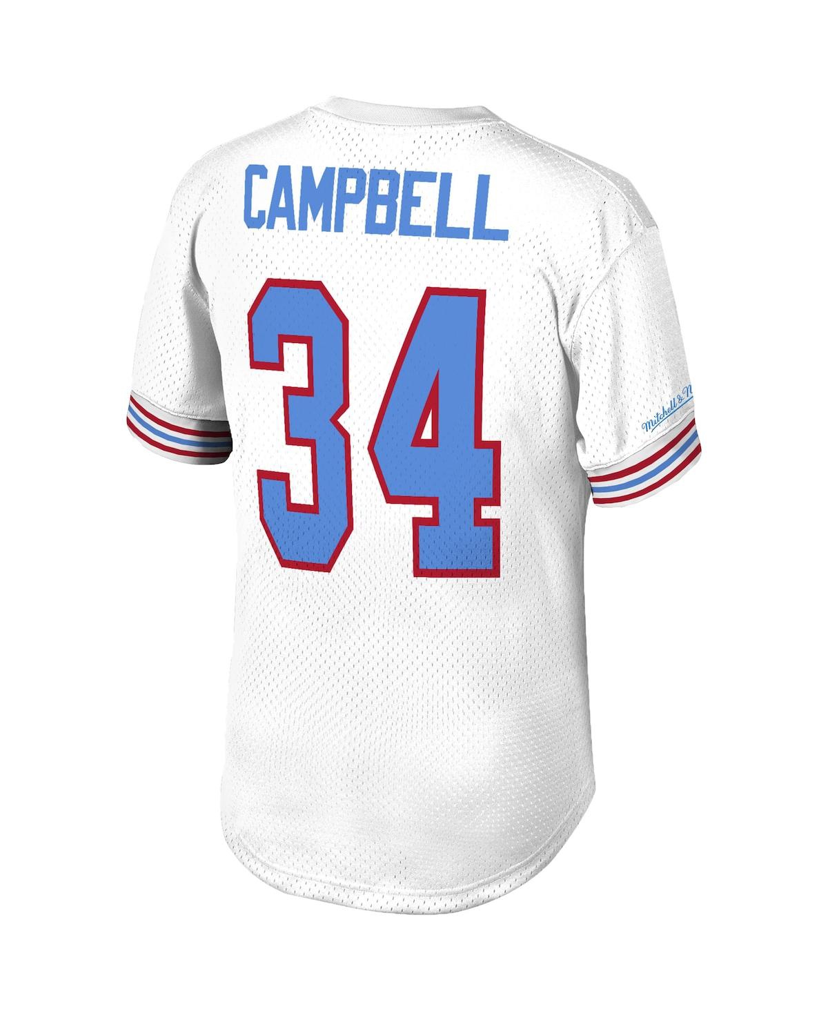 Mitchell & Ness Men's  Earl Campbell White Houston Oilers Retired Player Name And Number Mesh Top In White