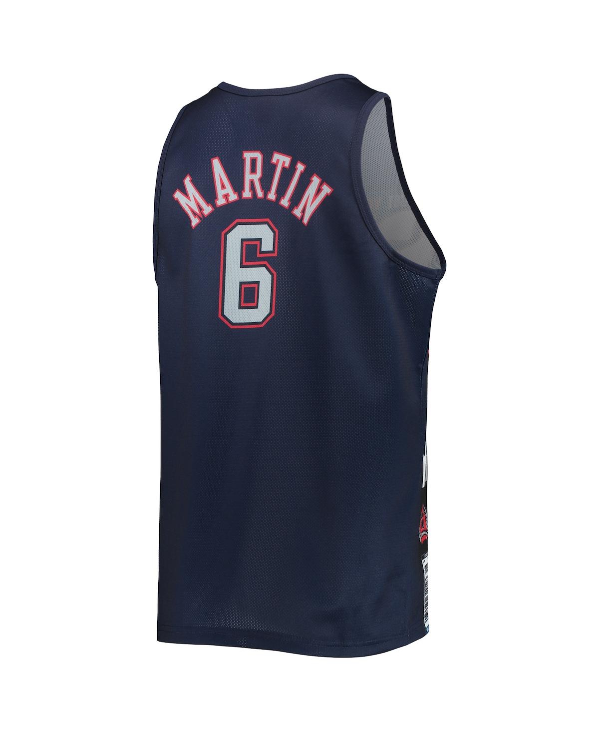 Men's Mitchell & Ness Kenyon MartNew Jersey Nets Slam Player Tank Top - Navy