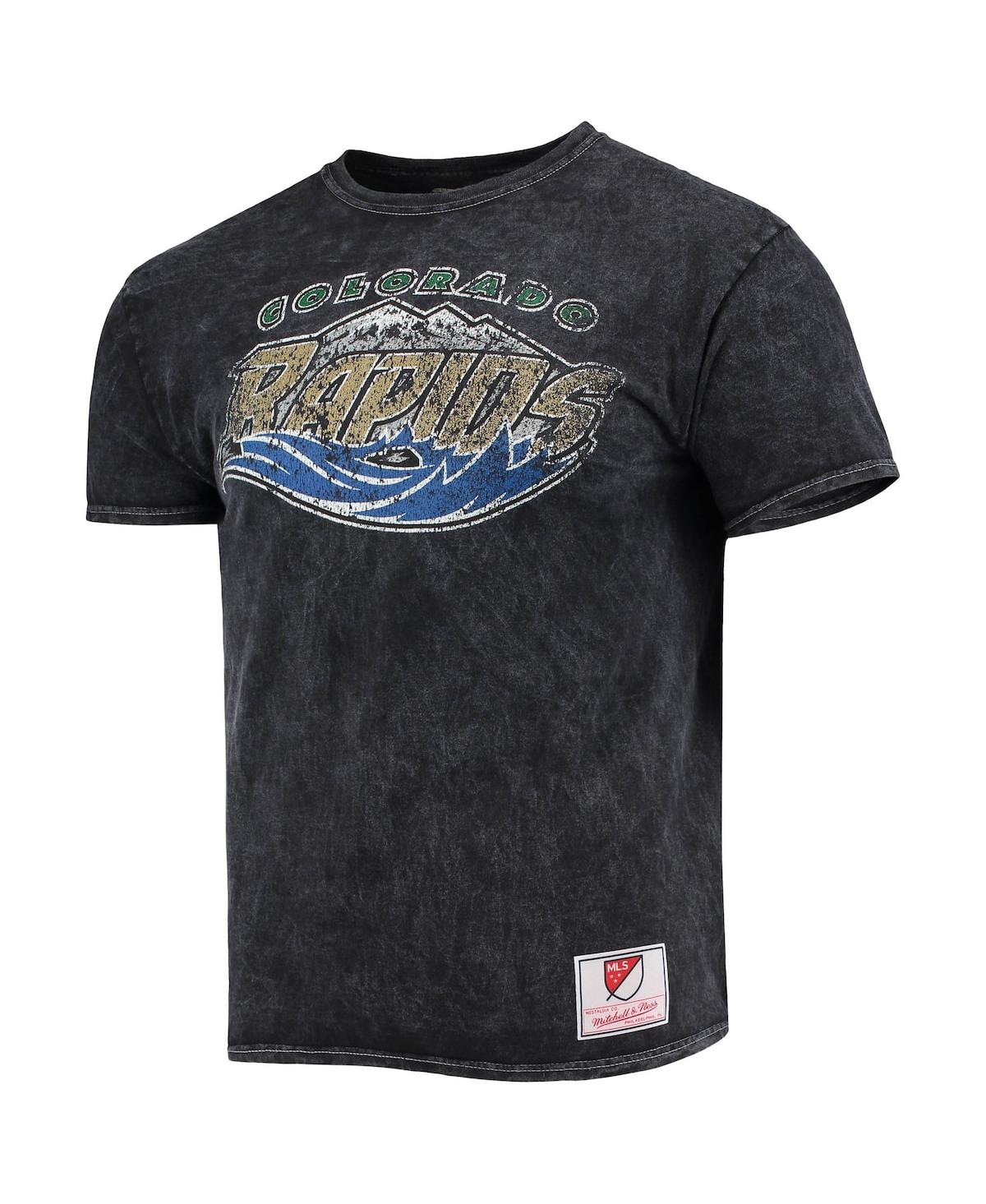 Mitchell & Ness Men's  Black Colorado Rapids Since '96 Mineral Wash T-shirt In Black