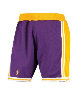 Men's Purple Los Angeles Lakers 1996-1997 Hardwood Classics Throwback Authentic Shorts