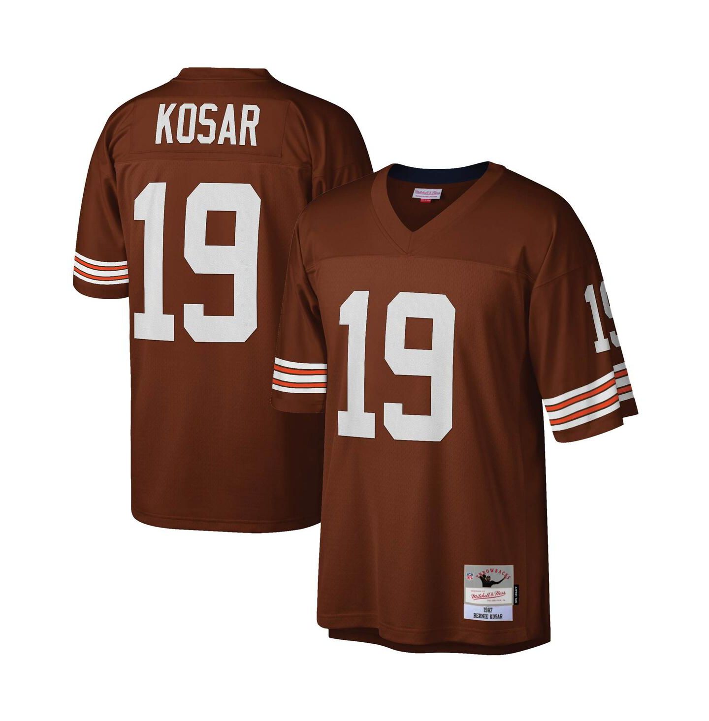 Мужской топ Mitchell & Ness Bernie Kosar Brown Cleveland Browns Legacy Replica Jersey — фото 2