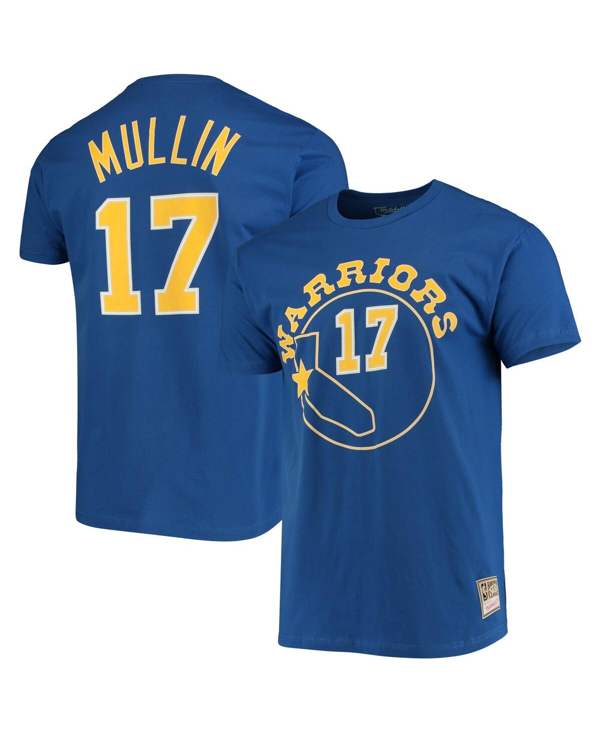 Mitchell & Ness Chris Mullin Royal Golden State Warriors Hardwood Classics Name & Number Team T-shir In Royal