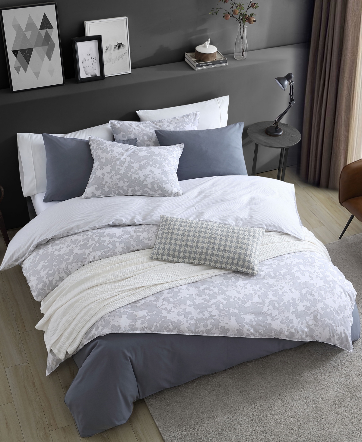 Kenneth Cole New York Merrion Cotton 3 Pc Duvet Cover Set,