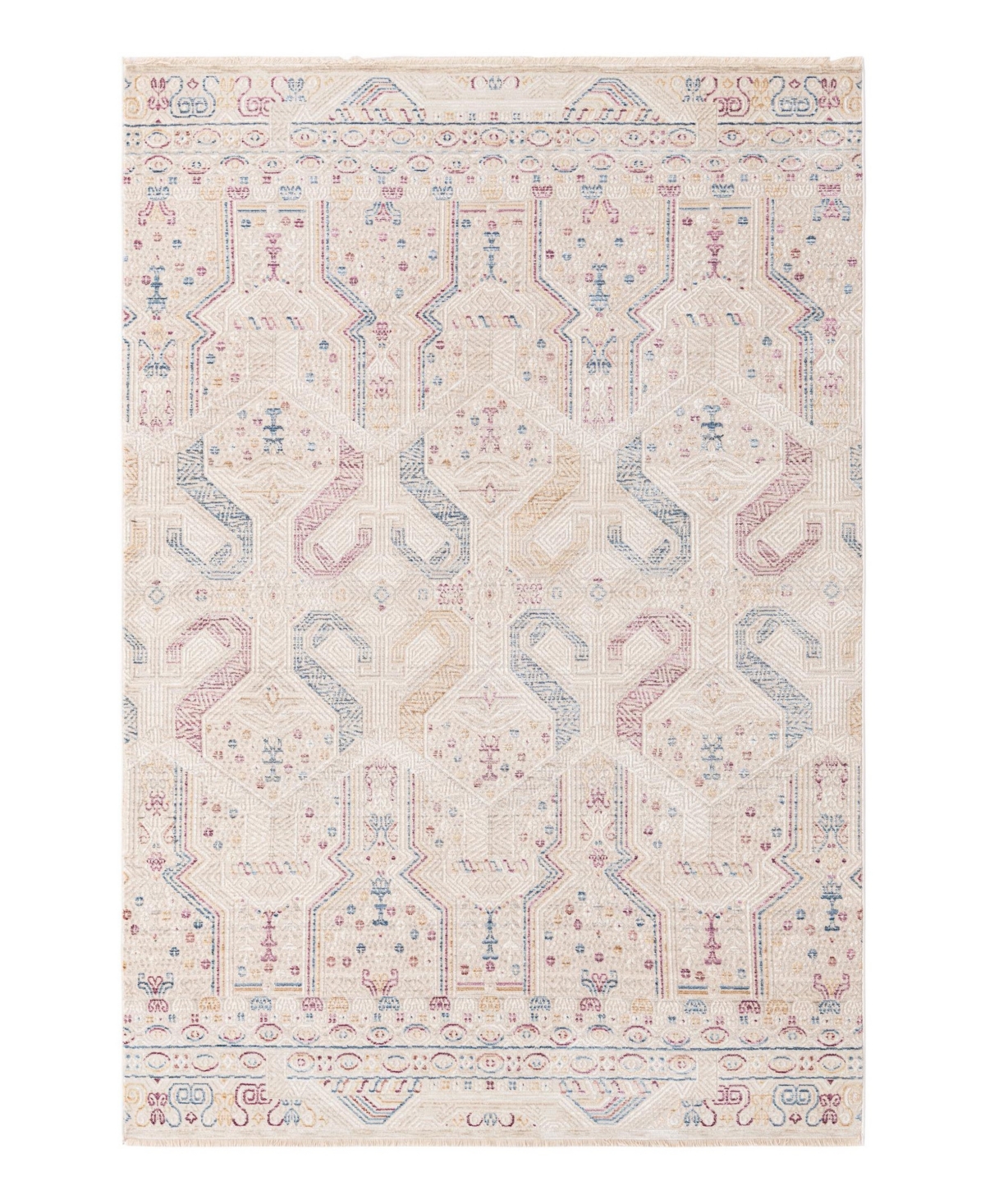 Bayshore Home Closeout!  High-low Pile Iyer Iye03 5'3" X 7'9" Area Rug In Ivory