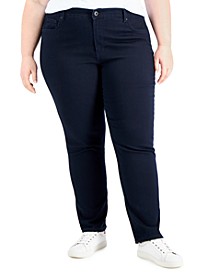 Plus Size High-Rise Straight Jeans, Created for Macy's
