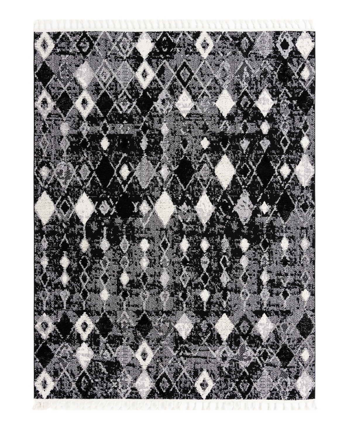 Bayshore Home High-low Pile Upland Upl02 7'10" X 10' Area Rug In Gray