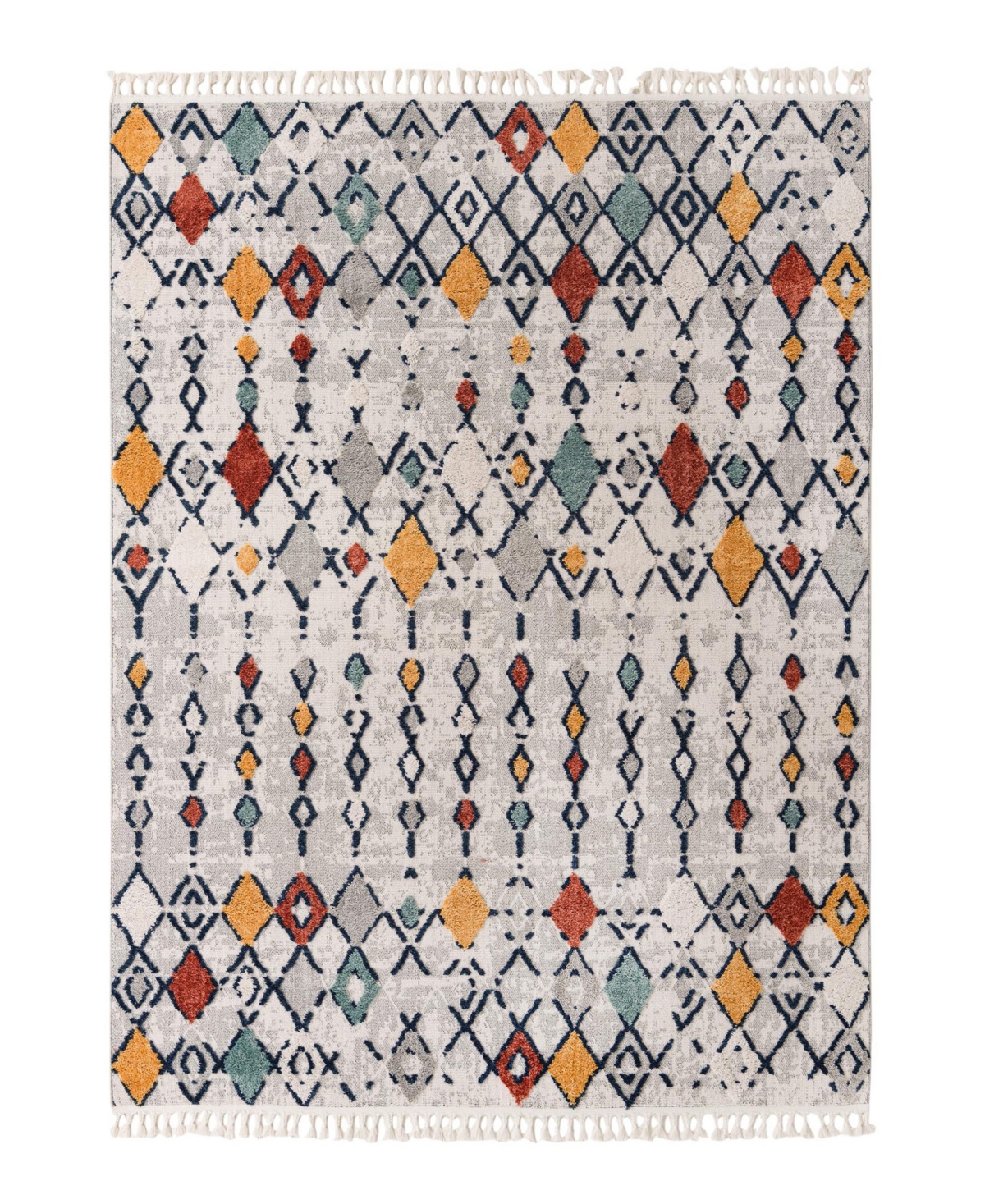 Bayshore Home High-Low Pile Upland UPL02 7'10in x 10' Area Rug - Multi