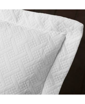 100% Cotton Basketweave Matelasse All-Season 3-piece Coverlet Set, Full