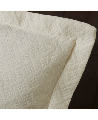 100% Cotton Basketweave Matelasse All-Season 3-piece Coverlet Set, King
