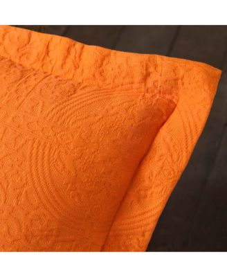 100% Cotton Fleur De Lis Medallion All-Season 3-Piece Coverlet Set, Full