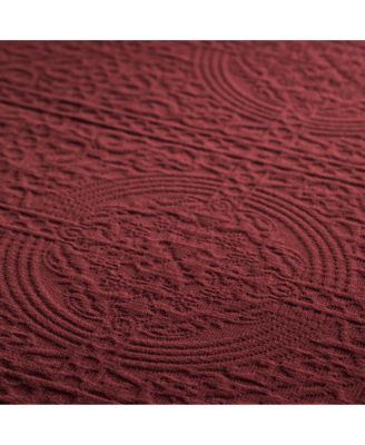 100% Cotton Fleur De Lis Medallion All-Season 3-Piece Coverlet Set, King