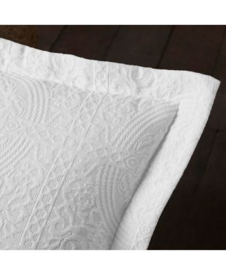 100% Cotton Fleur De Lis Medallion All-Season 3-Piece Coverlet Set, King