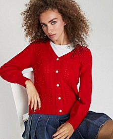 Women's 100% Cashmere Hearts Cardigan, Created for Macy's
