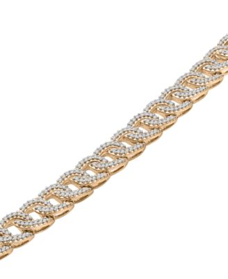Diamond Large Link Bolo Bracelet (1/2 ct. t.w.) in Sterling Silver or 14k Gold-Plated Sterling Silver, Created for Macy's