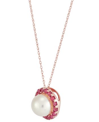 Macys pink best sale pearl necklace