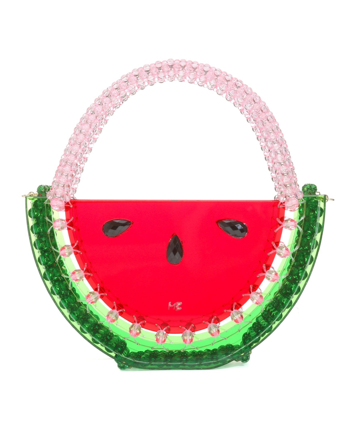 Women's Watermelon Beaded Clutch - Red