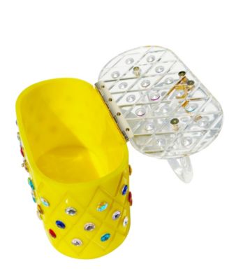 Women's Top Handle Acrylic Box Clutch