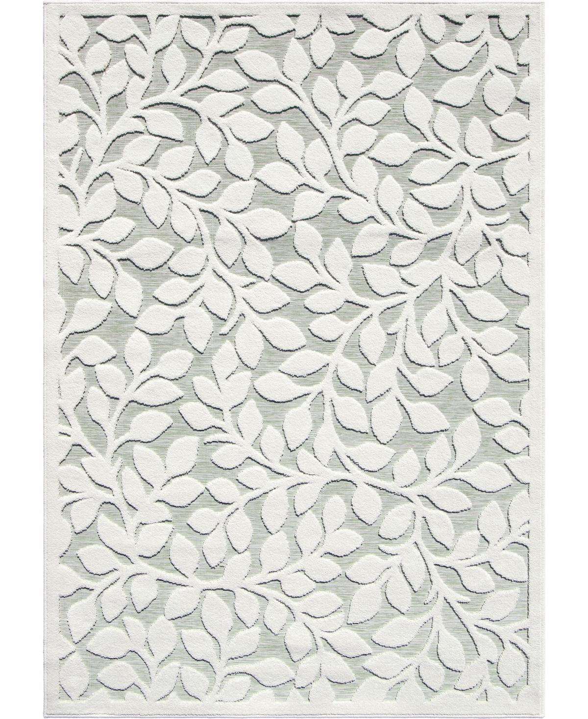 Edgewater Living Prima Loop PRL02 5'2in x 7'6in Outdoor Area Rug - White Sage