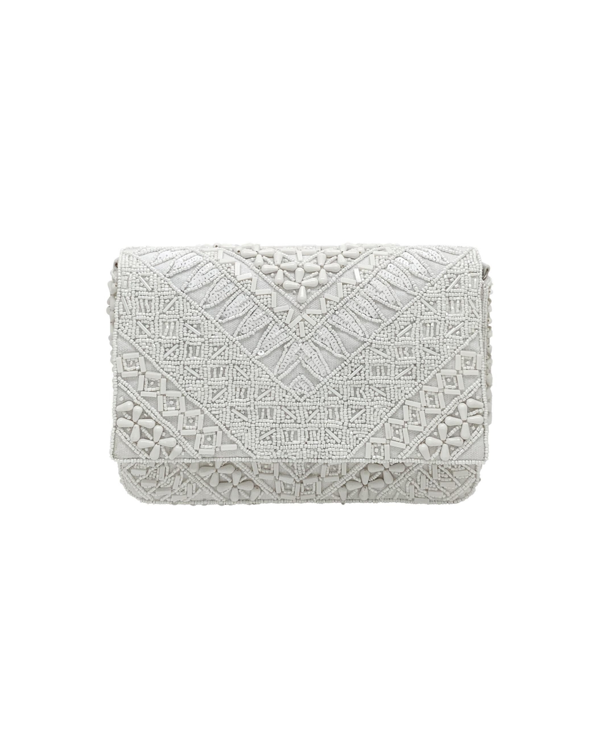 Shop La Regale Women's Alyssa Geo Pattern Handbag In Ivory