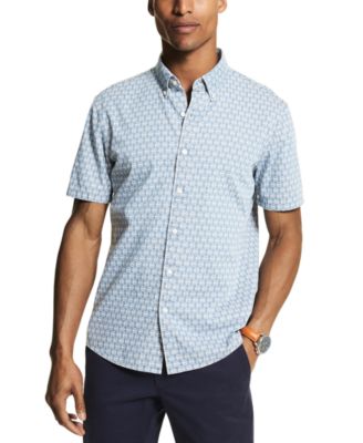 michael kors short sleeve button up