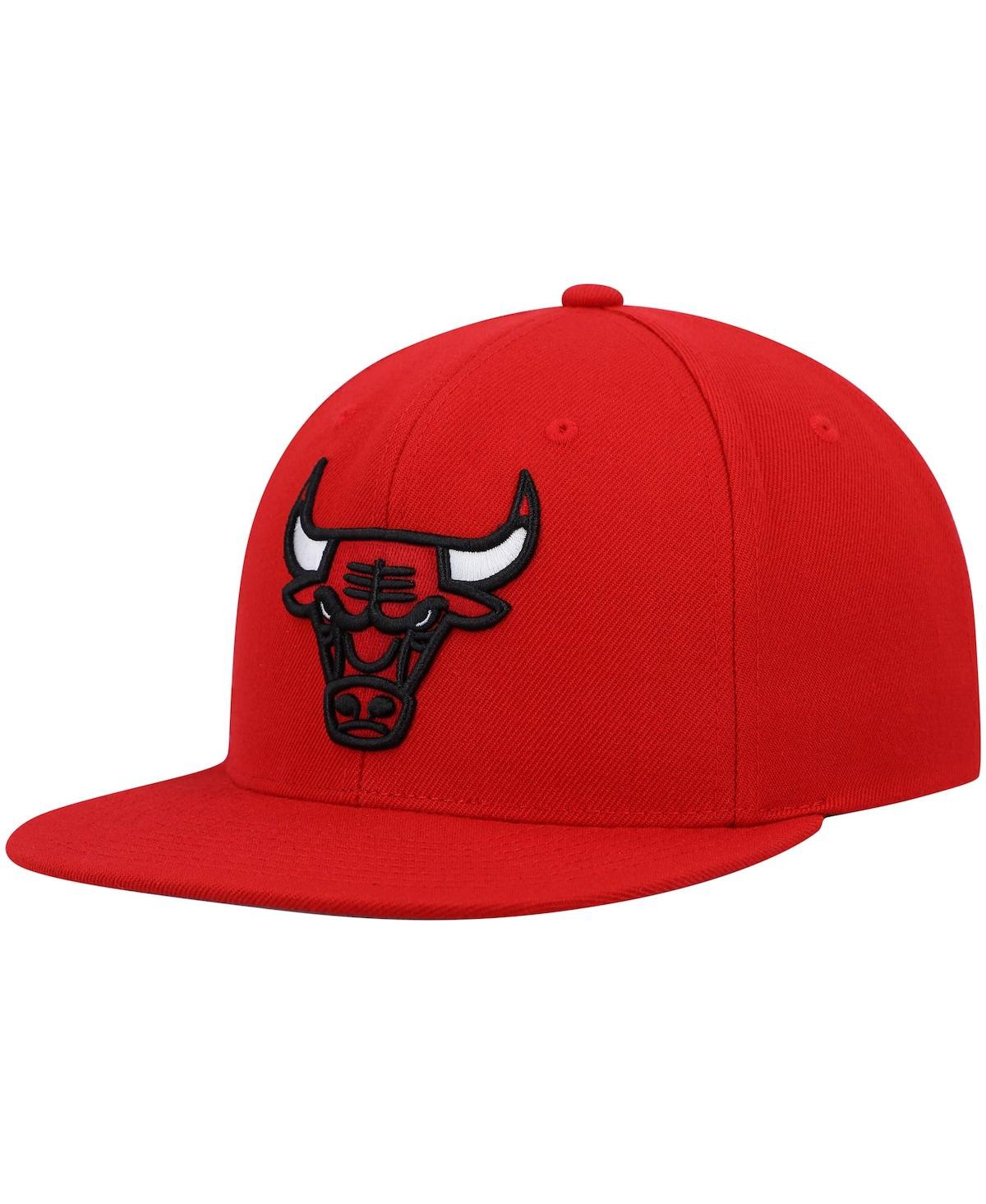 Mitchell & Ness Men's  Red Chicago Bulls Ground 2.0 Snapback Hat
