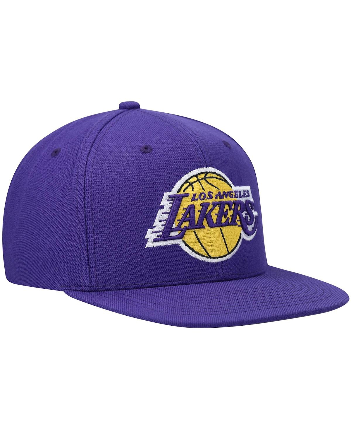 Men's Mitchell & NessLos Angeles Lakers Ground 2.0 Snapback Hat - Purple