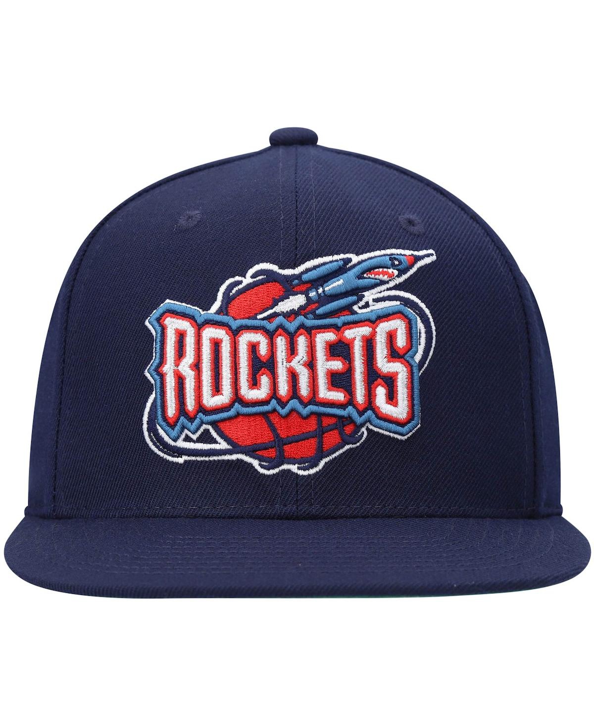 Mitchell & Ness Men's  Navy Houston Rockets Hardwood Classics Team Ground 2.0 Snapback Hat In Navy