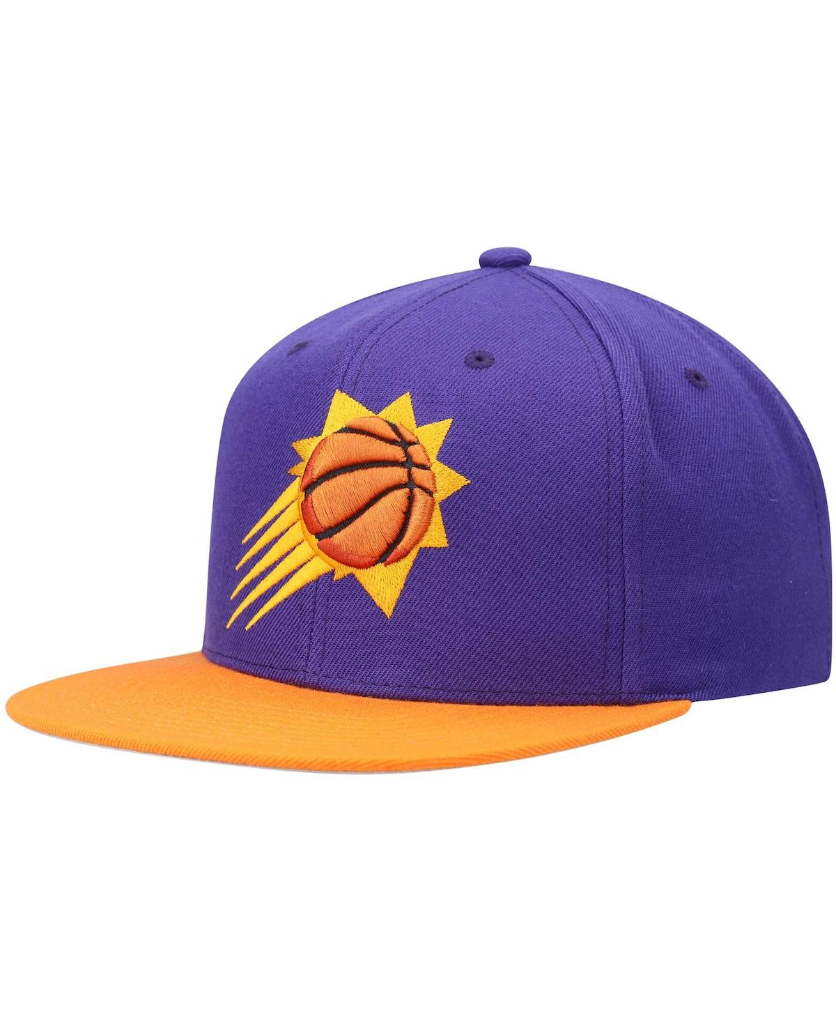 Mitchell & Ness Men's  Purple And Orange Phoenix Suns Team Two-tone 2.0 Snapback Hat In Purple,orange