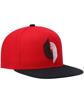 Men's Red and Black Portland Trail Blazers Hardwood Classics Team Two-Tone 2.0 Snapback Hat