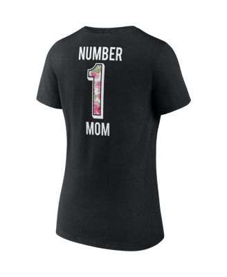Women's Black Las Vegas Raiders Team Mother's Day V-Neck T-shirt