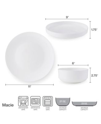 Macie 12 Pc. Dinnerware Set, Service for 4