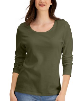Karen Scott - Cotton Long-Sleeve T-Shirt