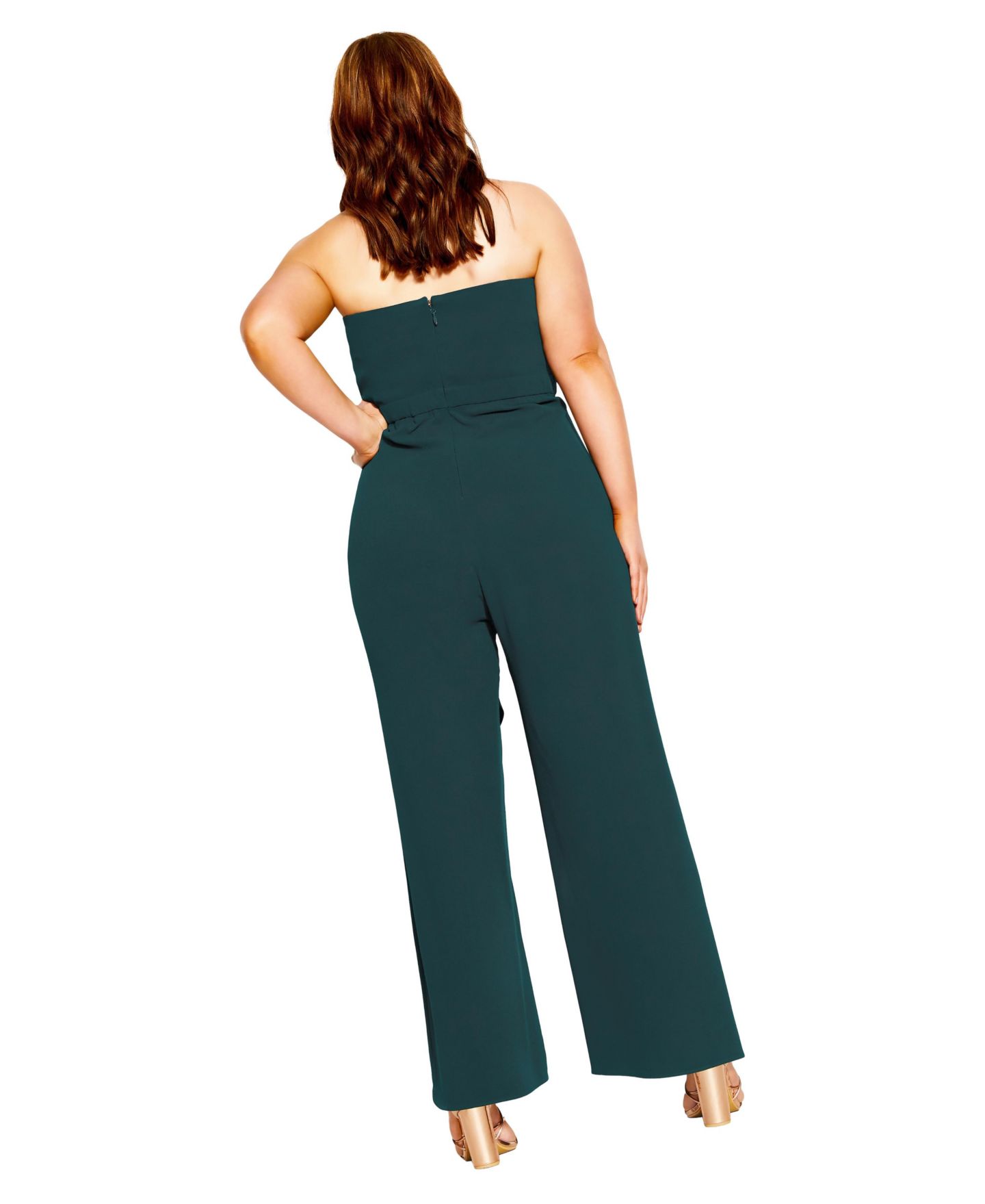 Женский комбинезон CITY CHIC Attract Jumpsuit, цвет: Изумрудный — фото 2