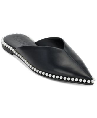 KARL LAGERFELD PARIS - Women's Vyra Studded Mule Flats