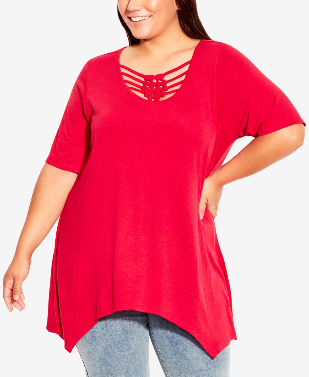 plus size knotted top