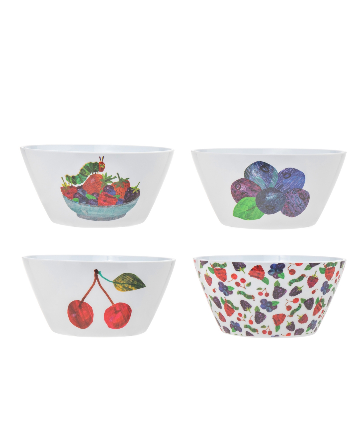 The World of Eric Carle, The Very Hungry Caterpillar Berry Cereal Bowl, Set of 4 - White