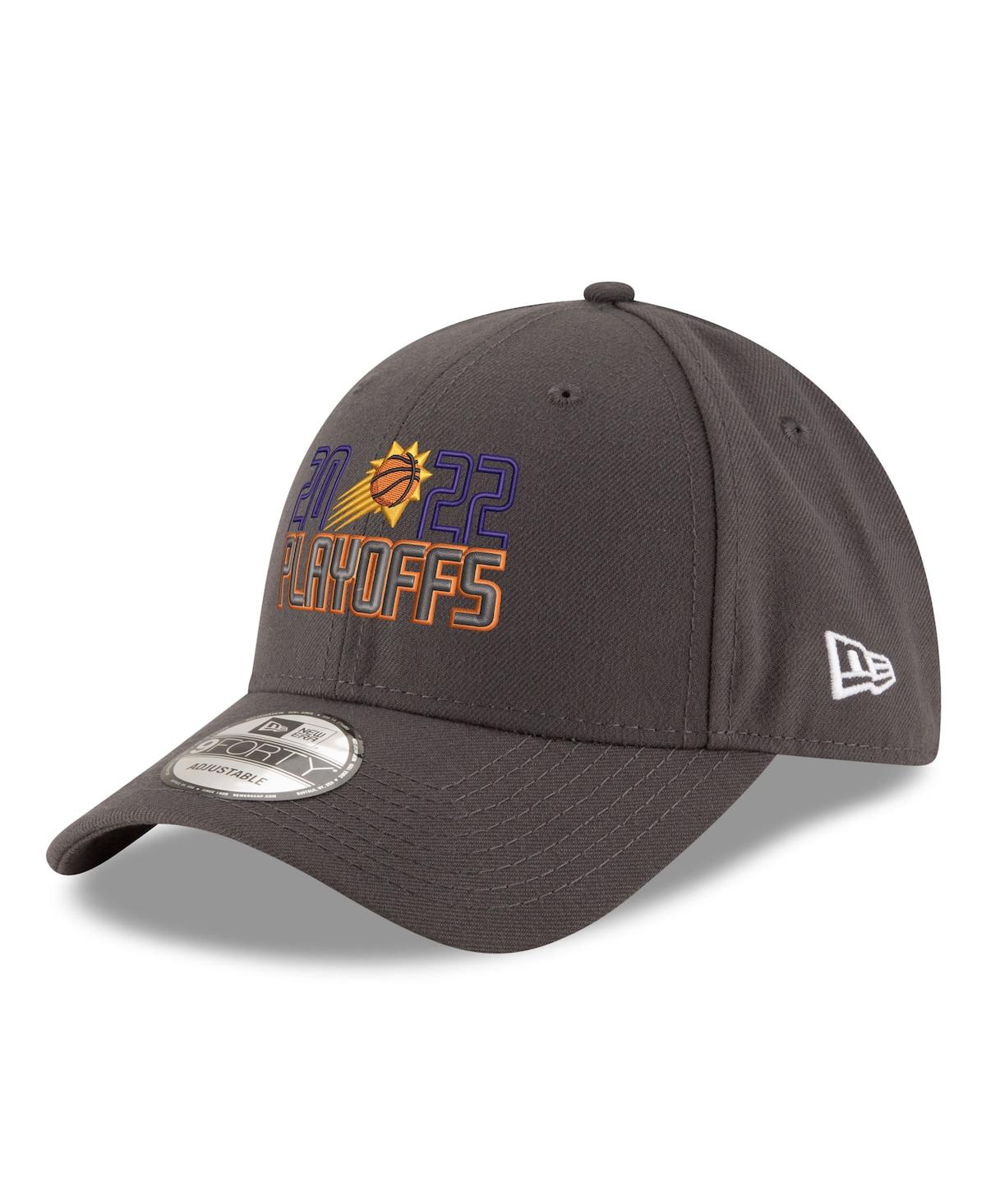Shop New Era Men's  Gray Phoenix Suns 2022 Nba Playoffs Bubble Letter 9forty Adjustable Hat