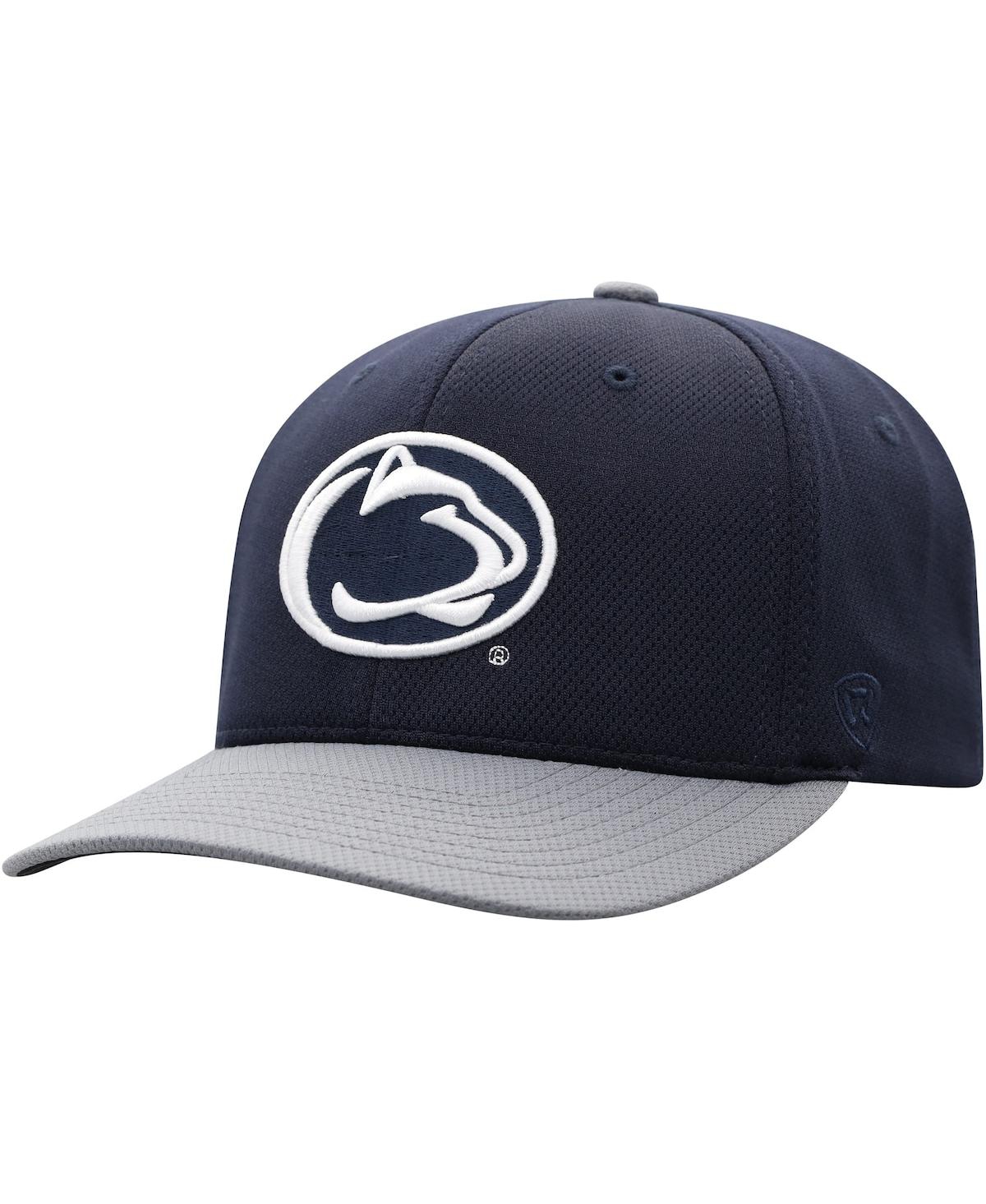 Top Of The World Men's  Navy, Gray Penn State Nittany Lions Two-tone Reflex Hybrid Tech Flex Hat In Navy,gray