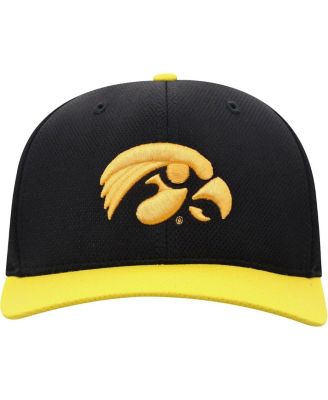 Men's Black, Gold Iowa Hawkeyes Two-Tone Reflex Hybrid Tech Flex Hat