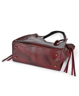 Daisy Large Leather Crossbody Tote Bag