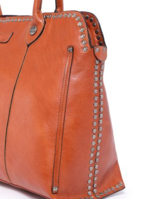 Women's Genuine Leather Soul Stud Satchel Bag