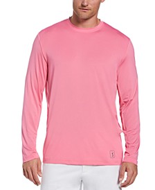 Men's Mixed-Media Sun-Protection Golf Shirt 